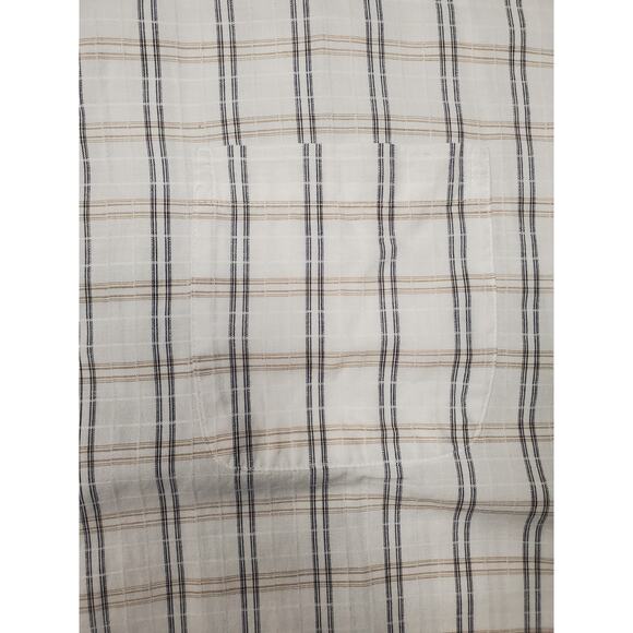 Arrow Men's XL Black & White Crosshatch Short Sleeve Button Up Casual Shirt - Picture 5 of 8